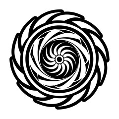 A solid style icon of power vortex