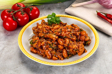 Chili con carne with beef and beans