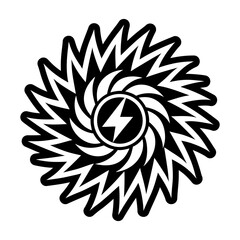 Spiral energy icon in filled style