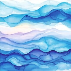 Obraz premium Blue Watercolor Texture with Uneven Edges