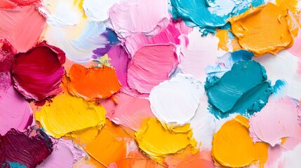 Vibrant Oil Paint Texture  Colorful Abstract Background