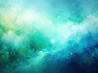 Fluid art's teal and turquoise gradient creates a serene, nature-inspired abstract watercolor background. Modern artistic design.