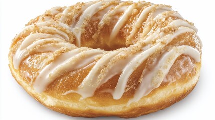 Fototapeta premium Delicious Crumb-Topped Donut with Creamy Glaze