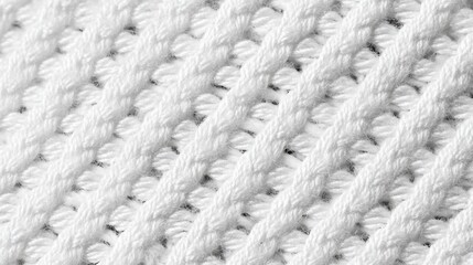 White Knitted Fabric Texture