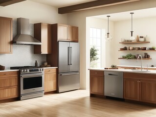 Modern Kitchen Design With Stainless Steel Appliances