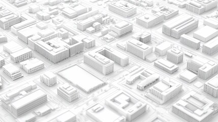 Fototapeta premium Monochromatic Metropolis: A Minimalist Cityscape