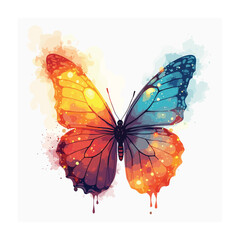 Butterfly illustration isolated on white background