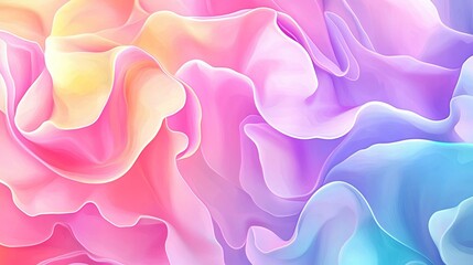 Obraz premium Soft Pastel Colors Blending Gently in Watercolor Style