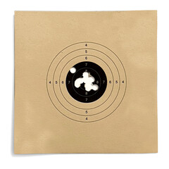 Target with numbers for shooting at a shooting range.