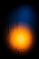 Light blue abstract background Abstract defocused background. Spring. Summer. Sea. blue neon light on a brick wall at night