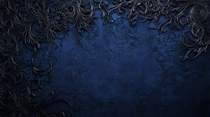 Vintage floral pattern wallpaper with antique ornament design and grunge texture