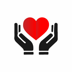 Hands holding a heart, a symbol of care and compassion