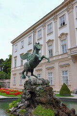 Naklejka premium Schloss Mirabell (Mirabell Palace) 17th-century palace with ornamental gardens in Salzburg, Austria