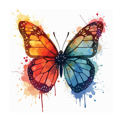 Butterfly illustration isolated on white background