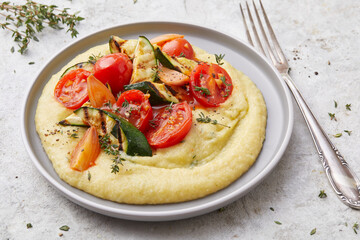 Grilled Vegetables and Polenta