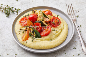 Grilled Vegetables and Polenta