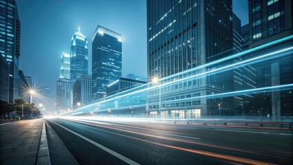 Fototapeta premium A futuristic background with a mesh of business lines that evoke a sense of speed and motion, industry, finance, trade, achievement