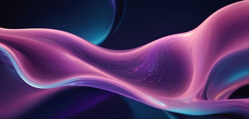 Representación 3D, formas fluidas abstractas sobre un fondo negro, formas fluidas, curvas suaves, forma fluida, forma fluida, diseño fluido, líquido, brillo 