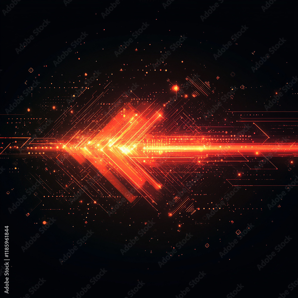 Aufkleber dynamic abstract design representing digital technology and energy flow
