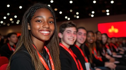 Fototapeta premium Smiling Teenager at Conference