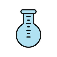 Flask icon vector design featuring a dynamic and creative style, ideal for adding a touch of experimentation to technology, laboratory, or STEM-themed projects