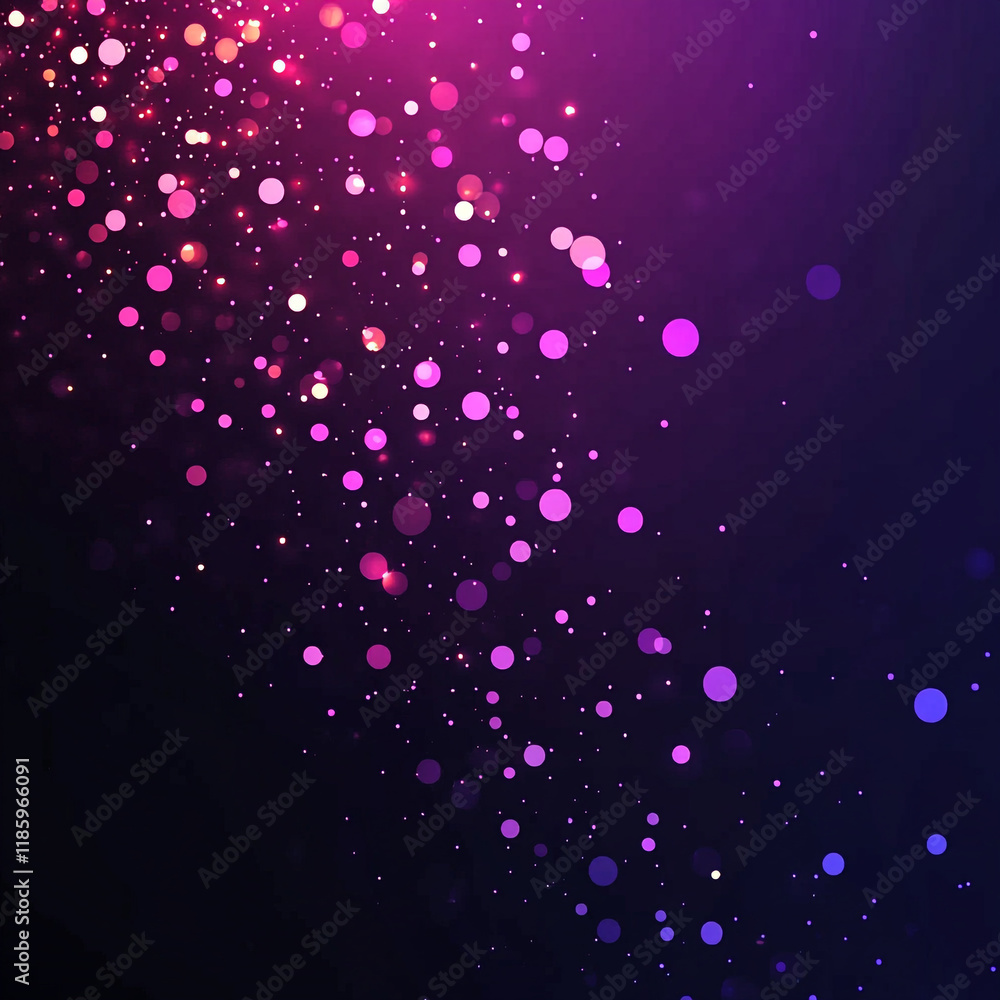Poster colorful dots create a vibrant abstract pattern on a dark background