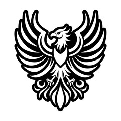 A filled style icon of the phoenix