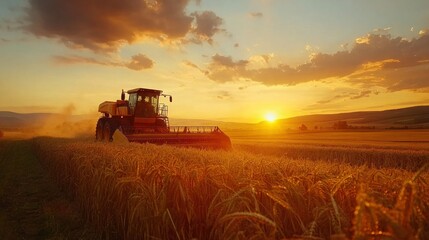 Fototapeta premium A busy farmer at a roadside vegetable stand, arranging fresh produce for customers with a smile on their face