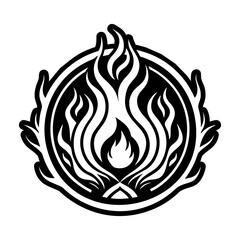 A filled style icon of the soul flame