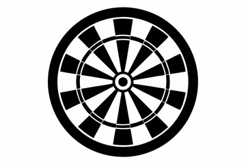 dartboard  silhouette vector illustration
