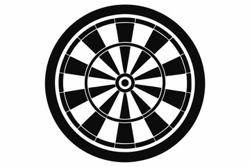 dartboard  silhouette vector illustration