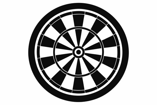 dartboard  silhouette vector illustration