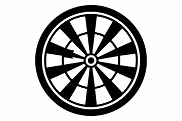 dartboard  silhouette vector illustration