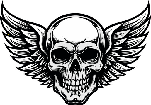 teschio per tatuaggi e loghi 03