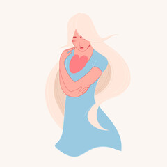 Self-Love and Embrace Illustration vector