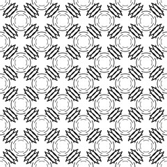 Black wavy line on white seamless pattern