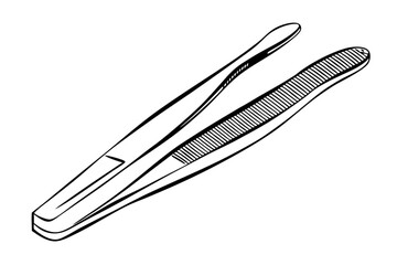Tweezers Tool Vector Illustration