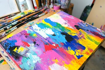 Fototapeta premium palette of paint