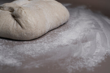 dough placed on floured table