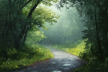 Obraz premium path in the forest