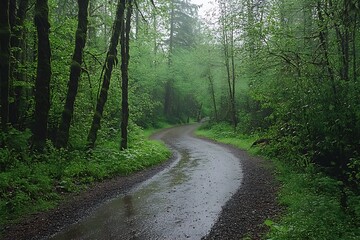 Fototapeta premium road in the forest