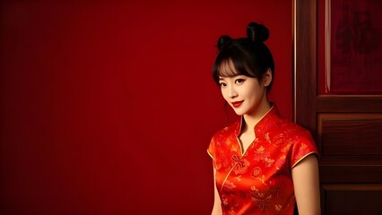 Fototapeta premium chinese new year mockup