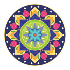 symmetrical stylized watercolor Mandala. Delicate watercolor flower mandala, Floral Watercolor Mandala Clipart, watercolor illustration of Muslim mandala Ramadan concept.