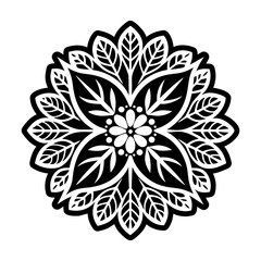 A solid style icon of herb symbol