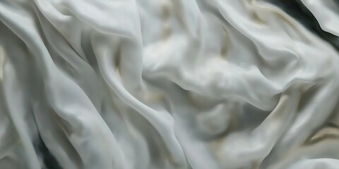 Fototapeta premium Elegant swirling patterns of abstract smoke in white and gold against a deep black background
