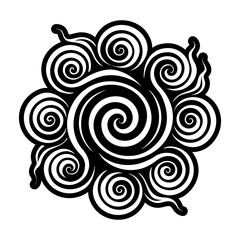 A filled style icon of twirl