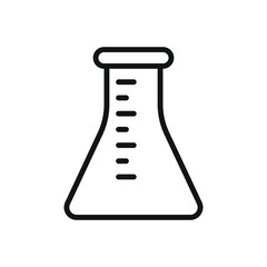 Flask icon vector design featuring a dynamic and creative style, ideal for adding a touch of experimentation to technology, laboratory, or STEM-themed projects