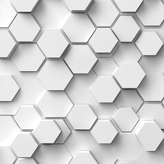 Obraz premium Hexagonal pattern design in three-dimensional style with depth and shadows