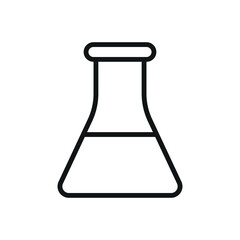 Flask icon vector design featuring a dynamic and creative style, ideal for adding a touch of experimentation to technology, laboratory, or STEM-themed projects