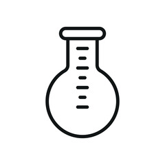 Flask icon vector design featuring a dynamic and creative style, ideal for adding a touch of experimentation to technology, laboratory, or STEM-themed projects